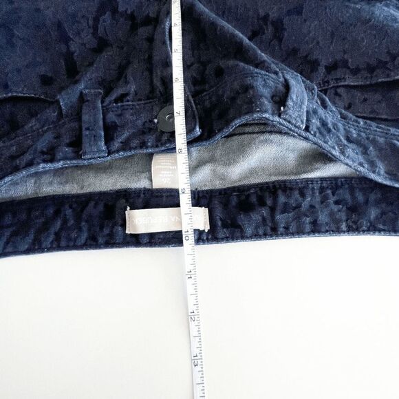 Banana Republic Womens Denim Jeans Textured Floral Pants Skinny Indigo Size 26 - Picture 10 of 11